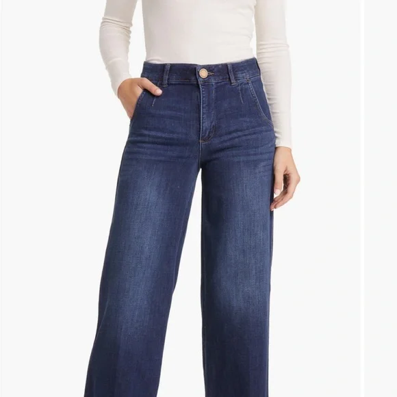 Wit & Wisdom Blue Flare Wide Leg Jeans - Picture 4 of 4